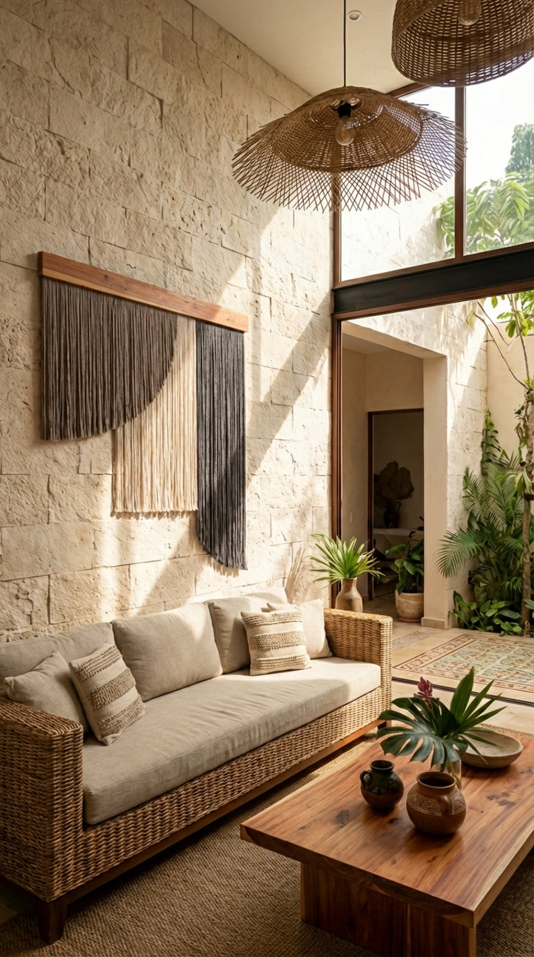 Tapiz Montañas tricolor - Sakal Macramé