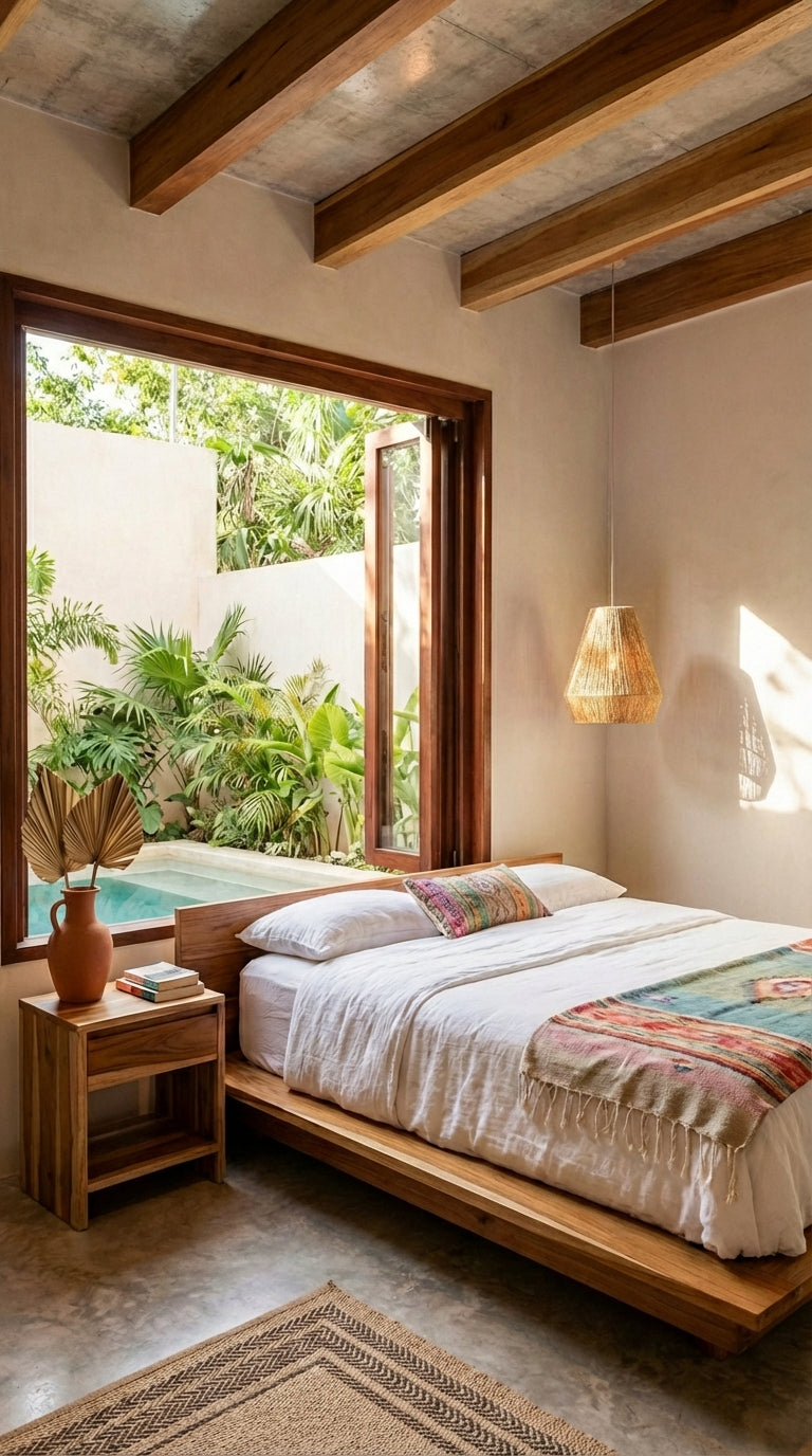 Lámpara colgante Teca - Sakal Macramé