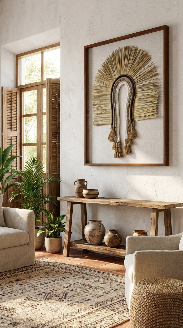 Cuadro Decorativo Palma U - Sakal Macramé