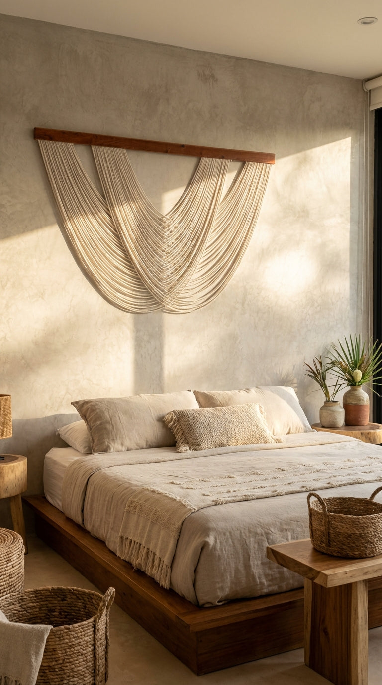 Tapiz Entrelazado Crudo - Sakal Macramé