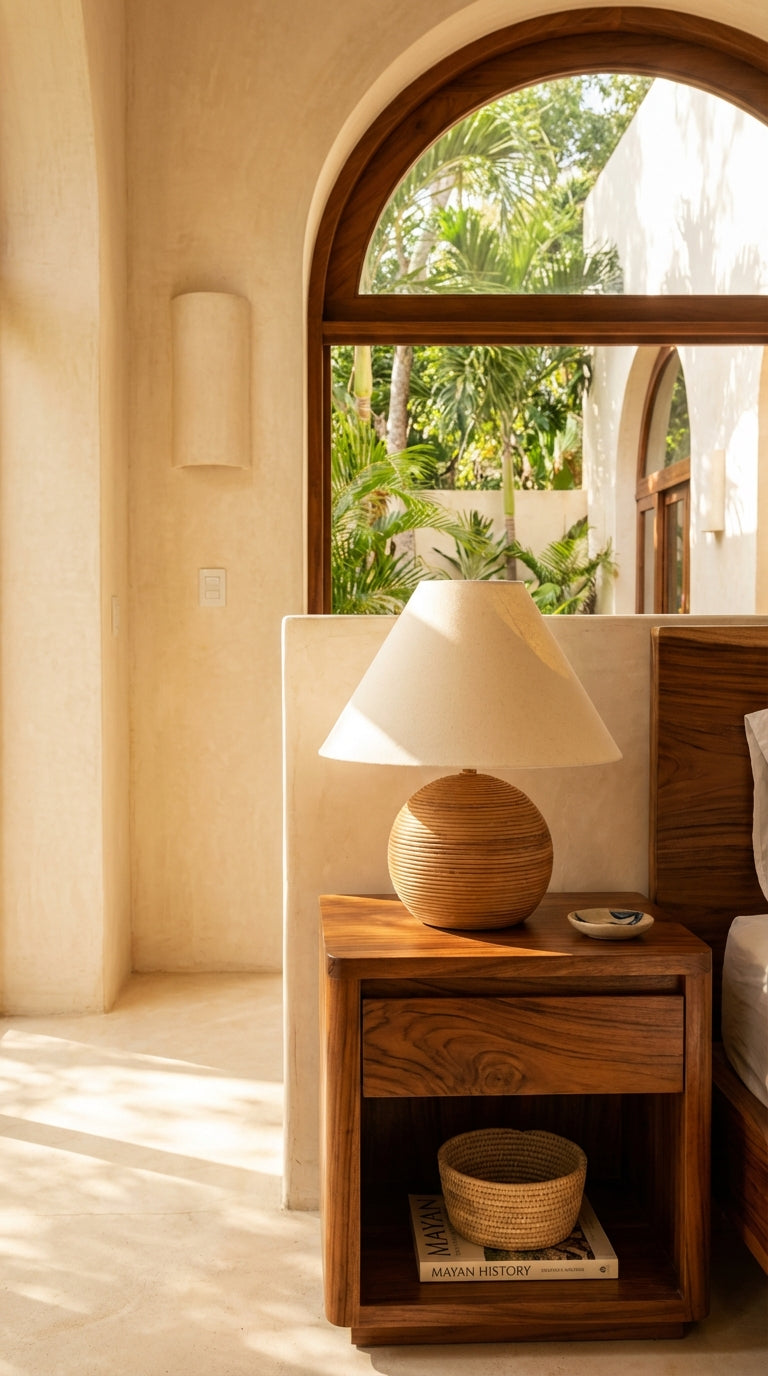 Lámpara de Buró Esfera - Sakal Macramé