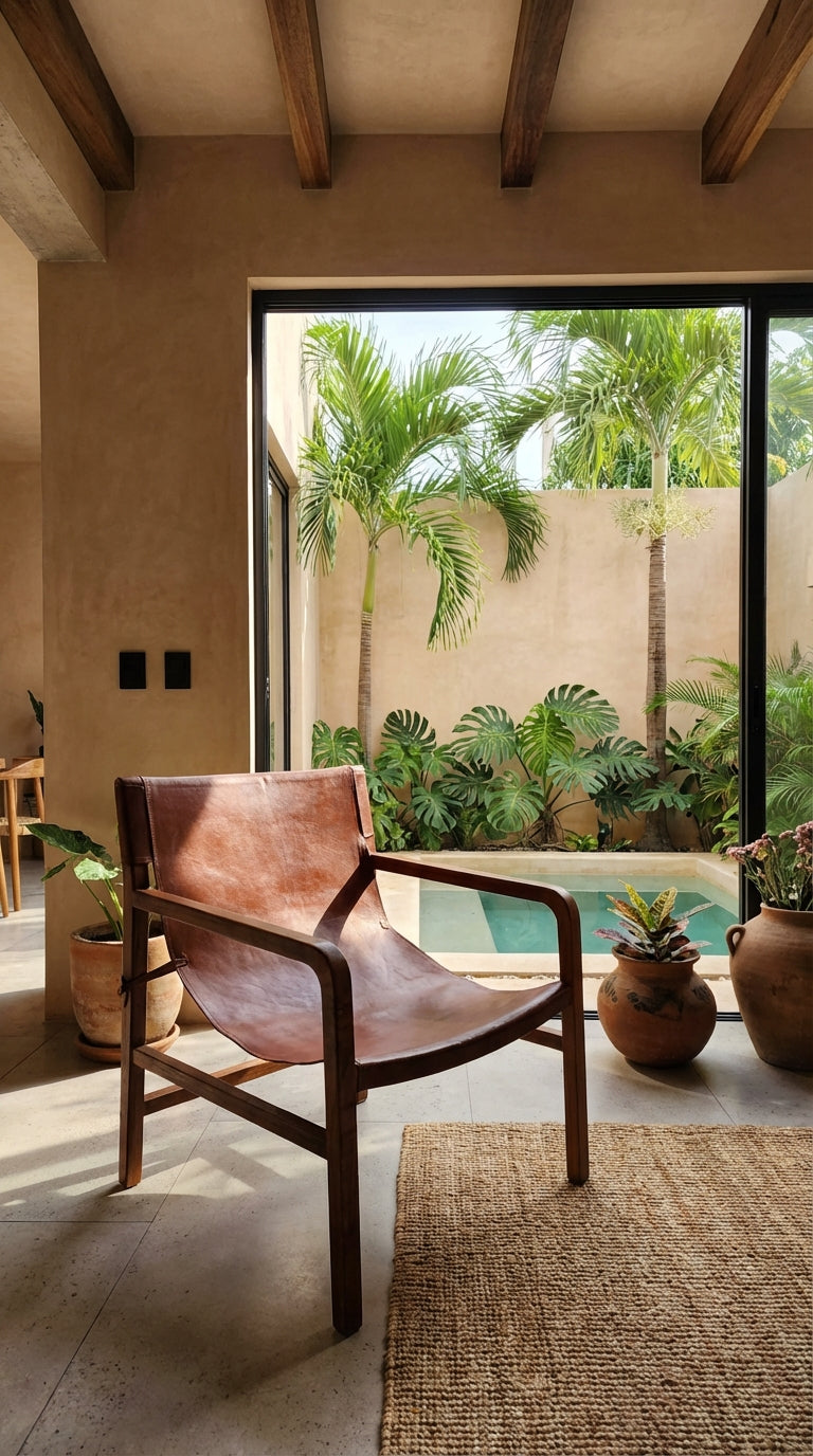 Silleta Piel Lounge - Sakal Macramé