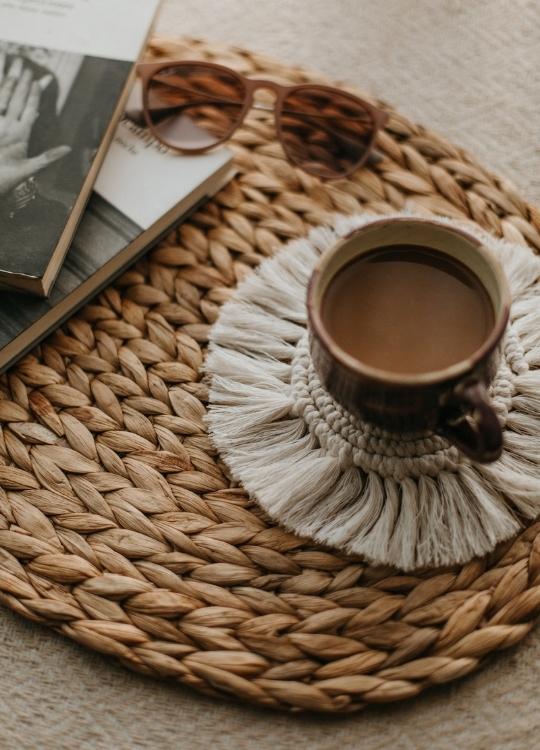 Portavasos de Macrame (4) piezas - Sakal Macramé