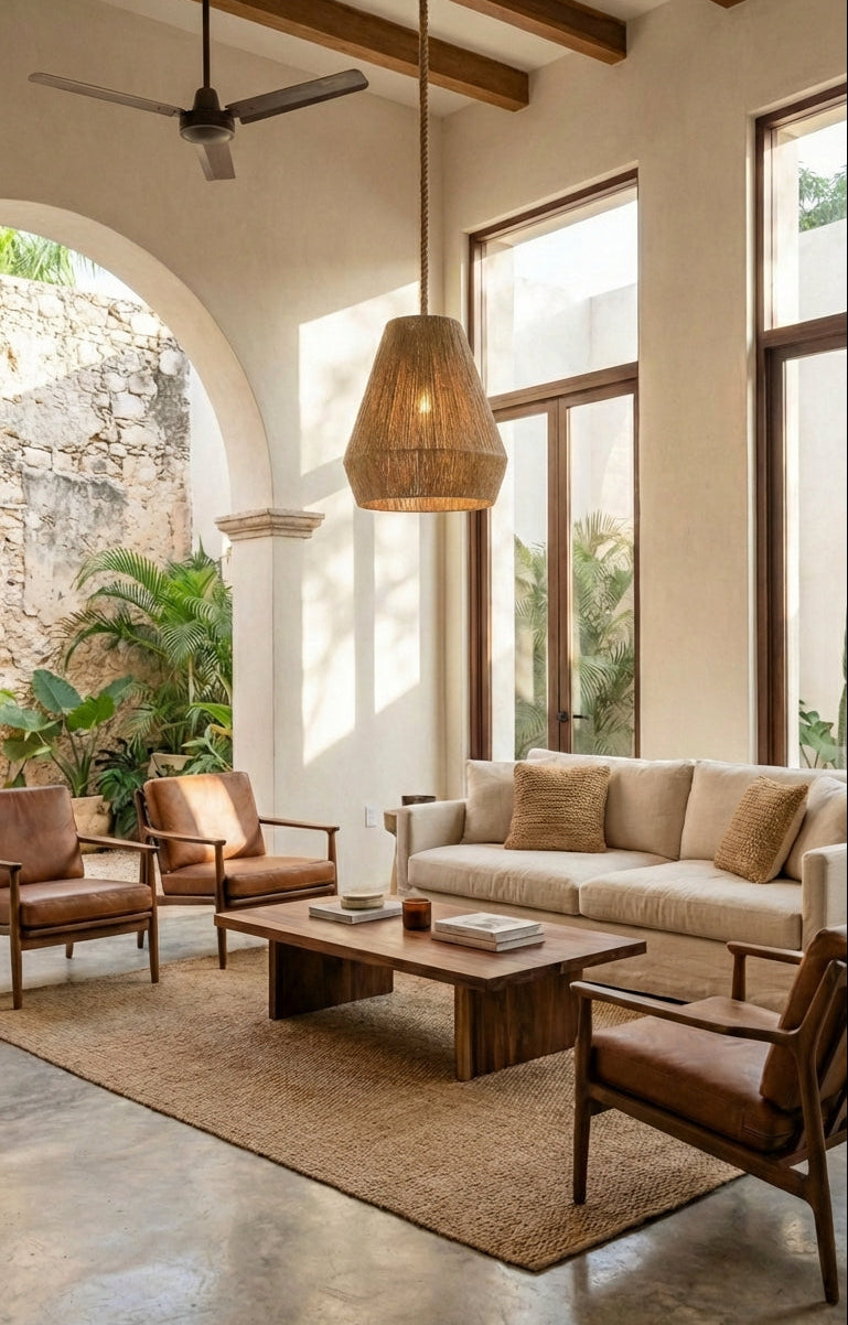 Lámpara colgante Teca - Sakal Macramé