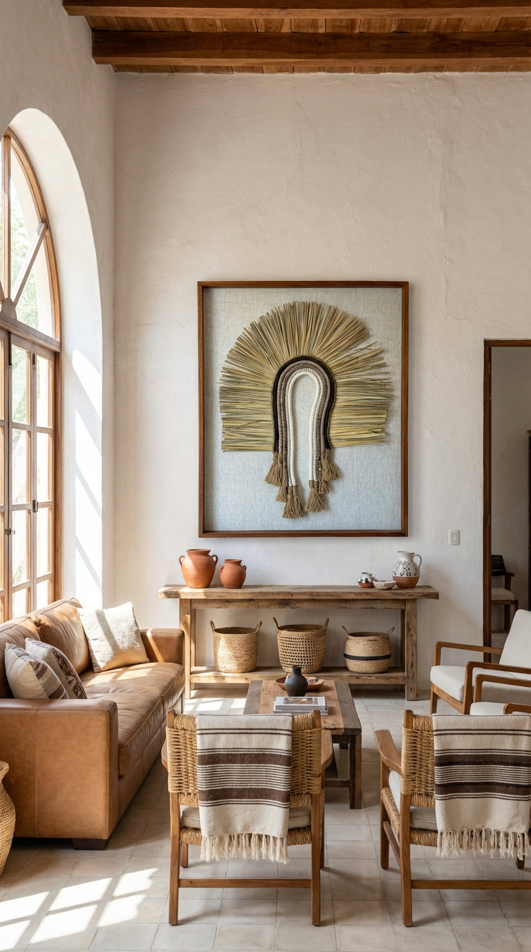 Cuadro Decorativo Palma U - Sakal Macramé