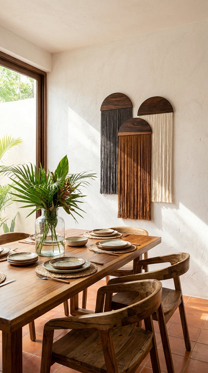 Juego de tapices media luna - Sakal Macramé