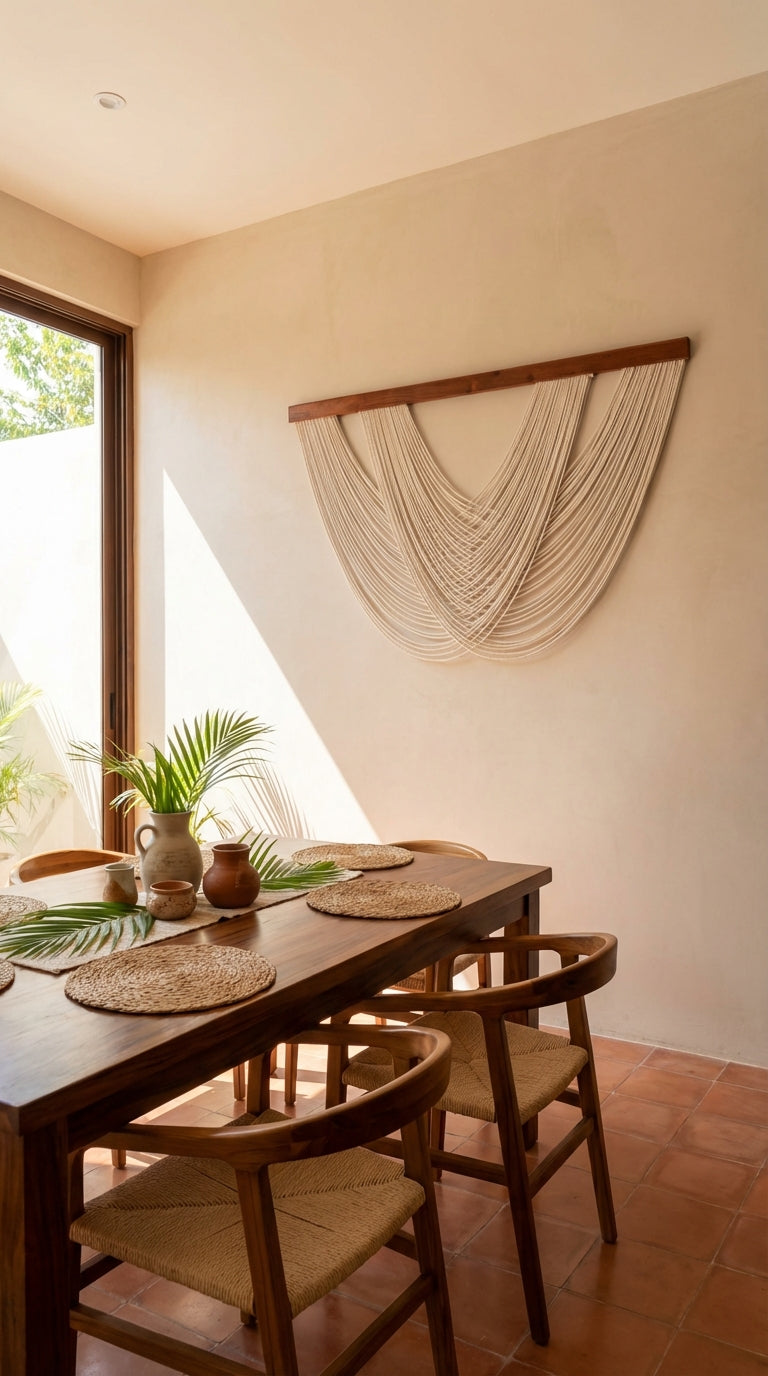 Tapiz Entrelazado Crudo - Sakal Macramé