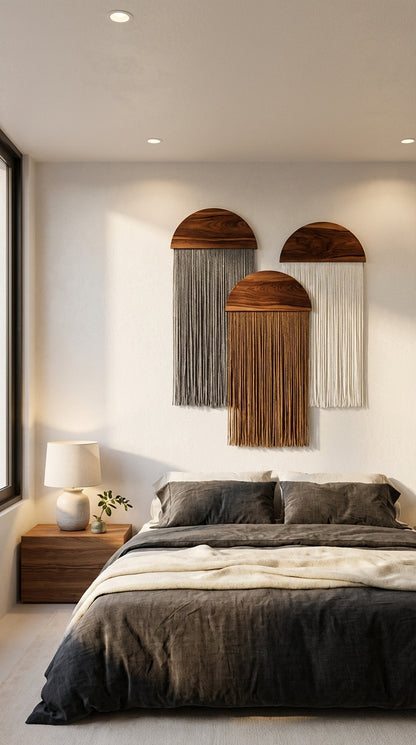 Juego de tapices media luna - Sakal Macramé