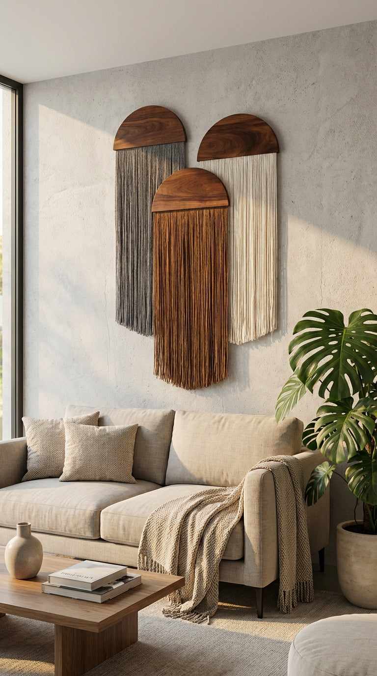 Juego de tapices media luna - Sakal Macramé